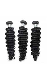  7A Grade 3pcs Human Hair Deep Wave Bundles Deep Wave Curly Human Hair Extensions